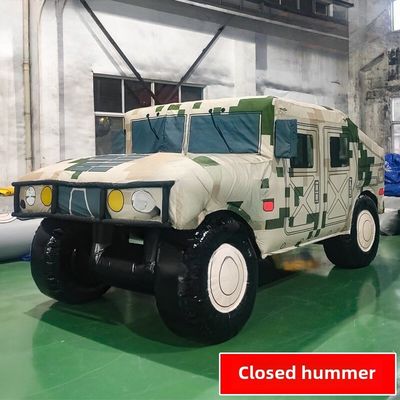 ซีมูเลอร์การฝึกอบรมสนามขนาดใหญ่ปลอม โมเดลเป้าหมายการฝึกซิมูเลอร์การออกกําลังกายกลางแจ้งของรถนักรบ Hummer รถปิดอากาศทะเลทราย ลุมปิดอากาศ พั๊มอากาศพิเศษ 800W